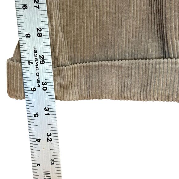 Vintage Ralph Lauren Chaps Corduroy Pants Khaki 33x32 Baggy Skater Cuffed Pleat - Picture 7 of 8